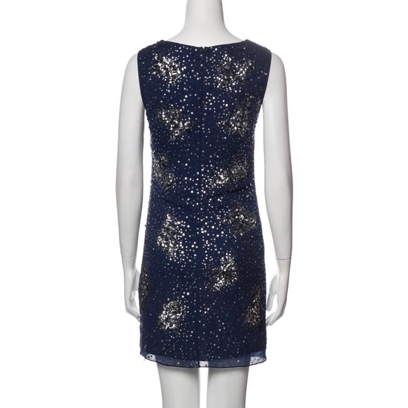 BADGLEY MISCHKA Cocktail Dress | Navy+Silver | US0 (NWOT) - Picture 10 of 10